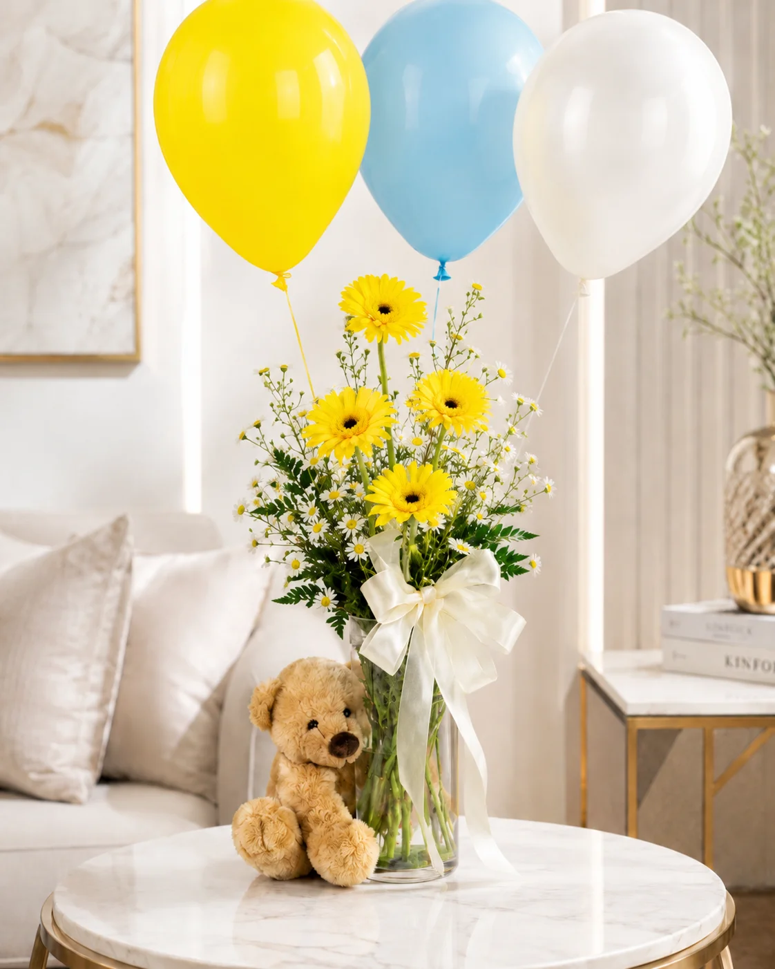 ProGiftNet.com® Gerbera and Balloon Bouquet 3
