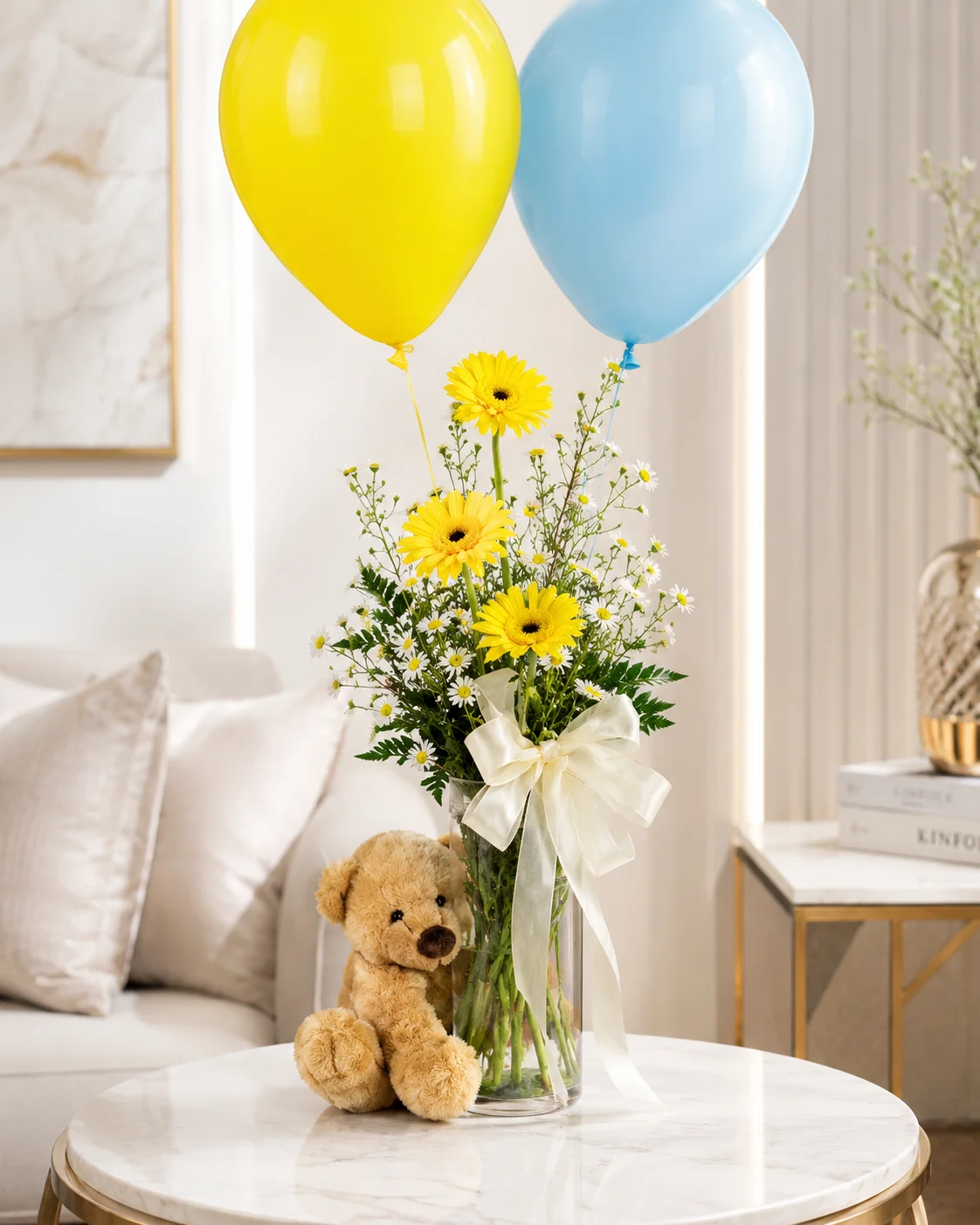 ProGiftNet.com® Gerbera and Balloon Bouquet 2