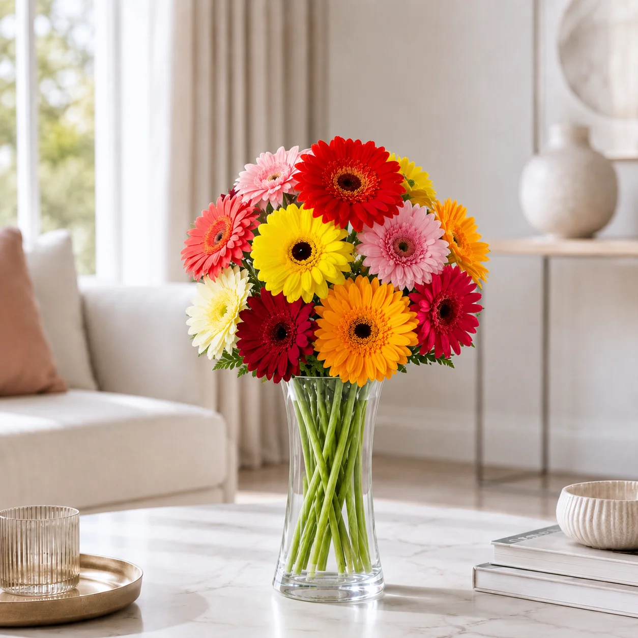 Mixed Gerbera Daisies Bouquet view 2