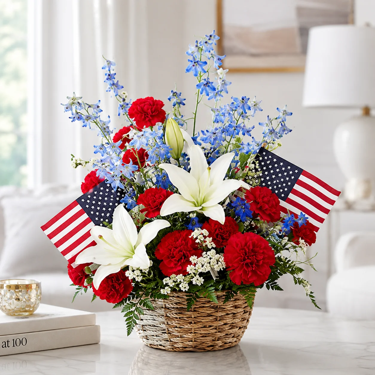 Patriotic Gifts - American Glory Flower Basket 3