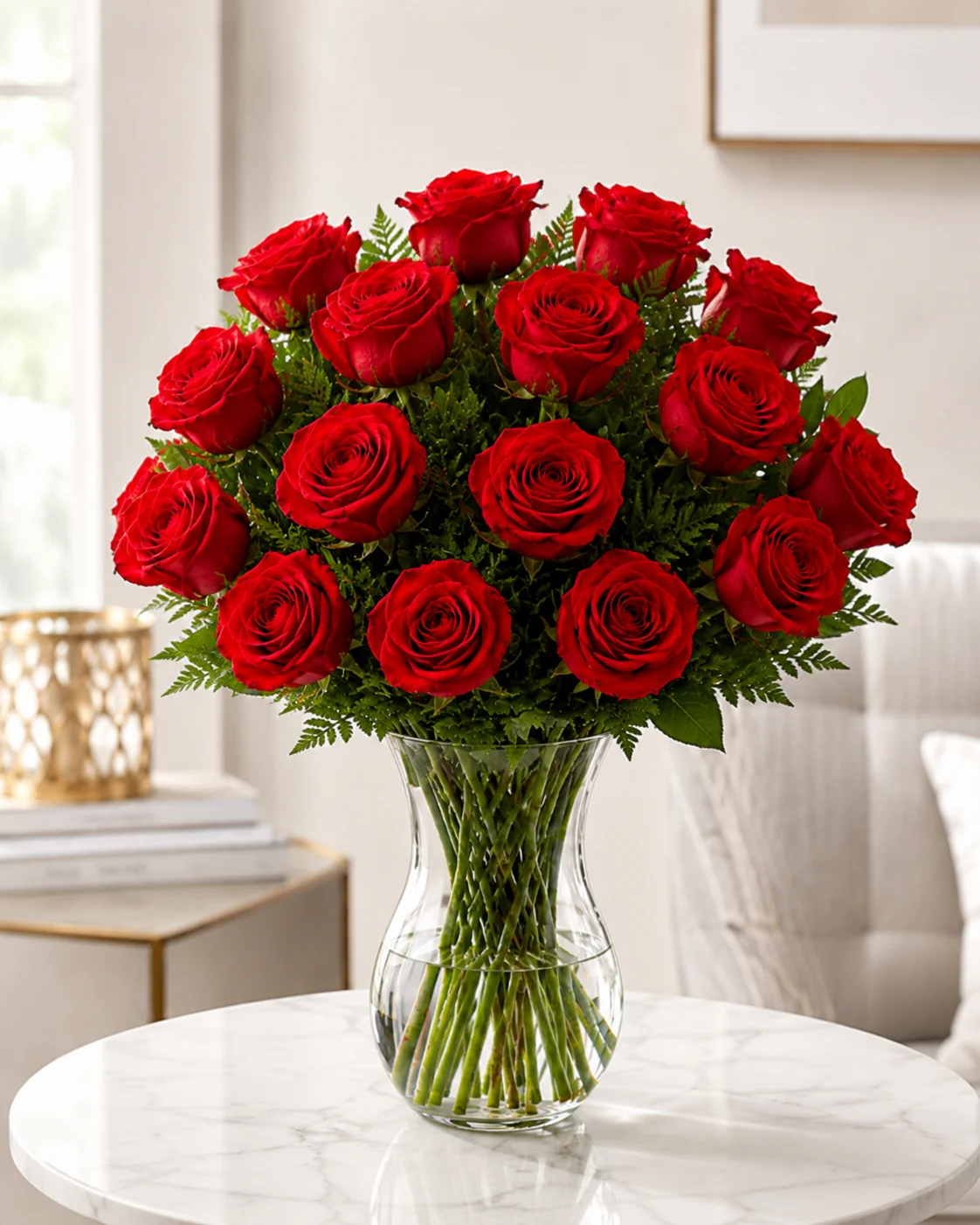 Red Rose Bouquet with One Dozen Roses 4