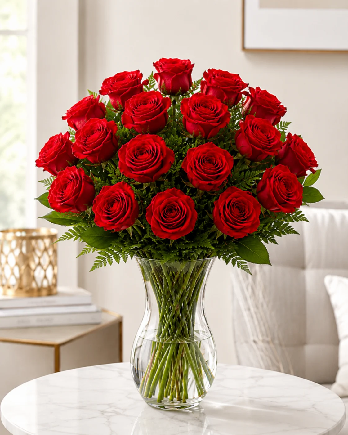 Red Rose Bouquet with One Dozen Roses 5