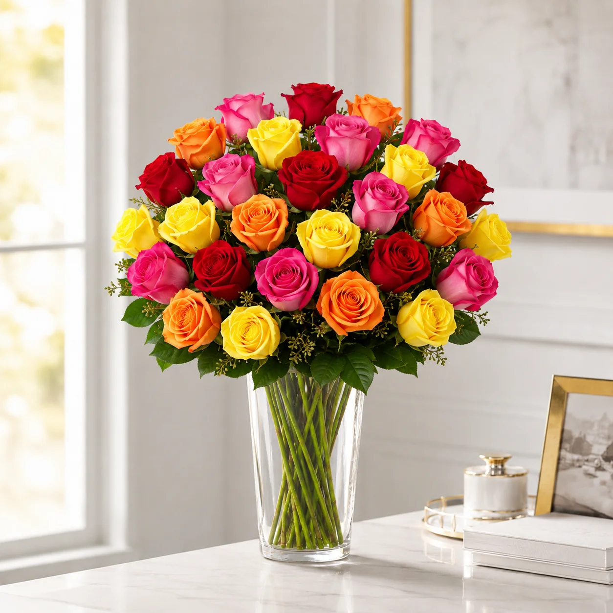 Mixed Roses Bouquet with Two Dozen Roses view 3