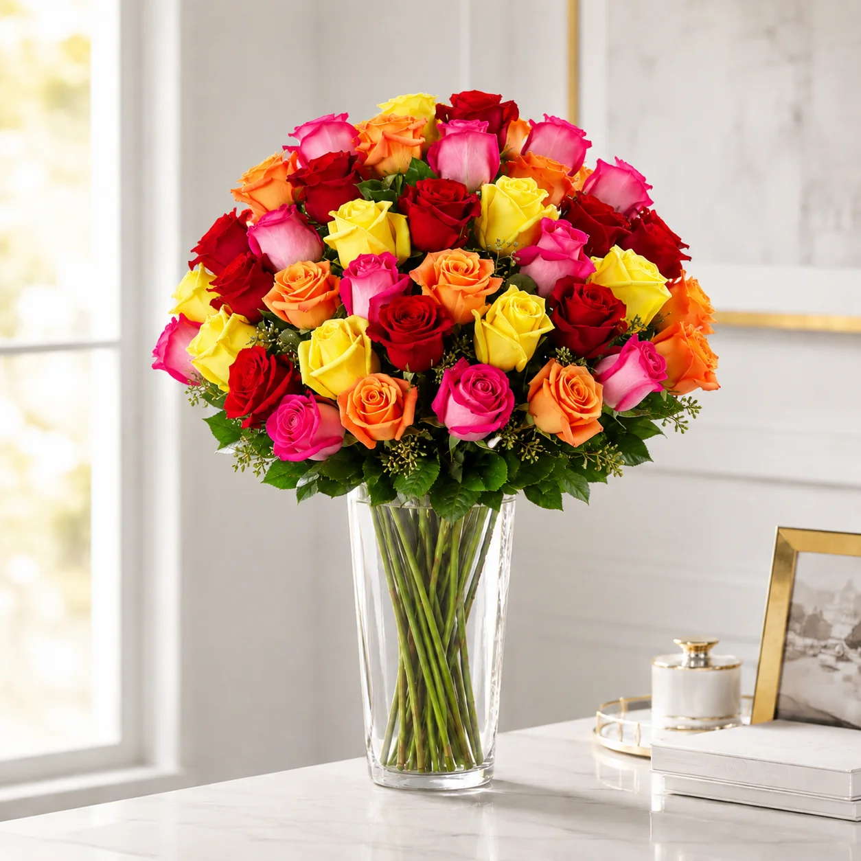 Mixed Roses Bouquet with Two Dozen Roses view 4
