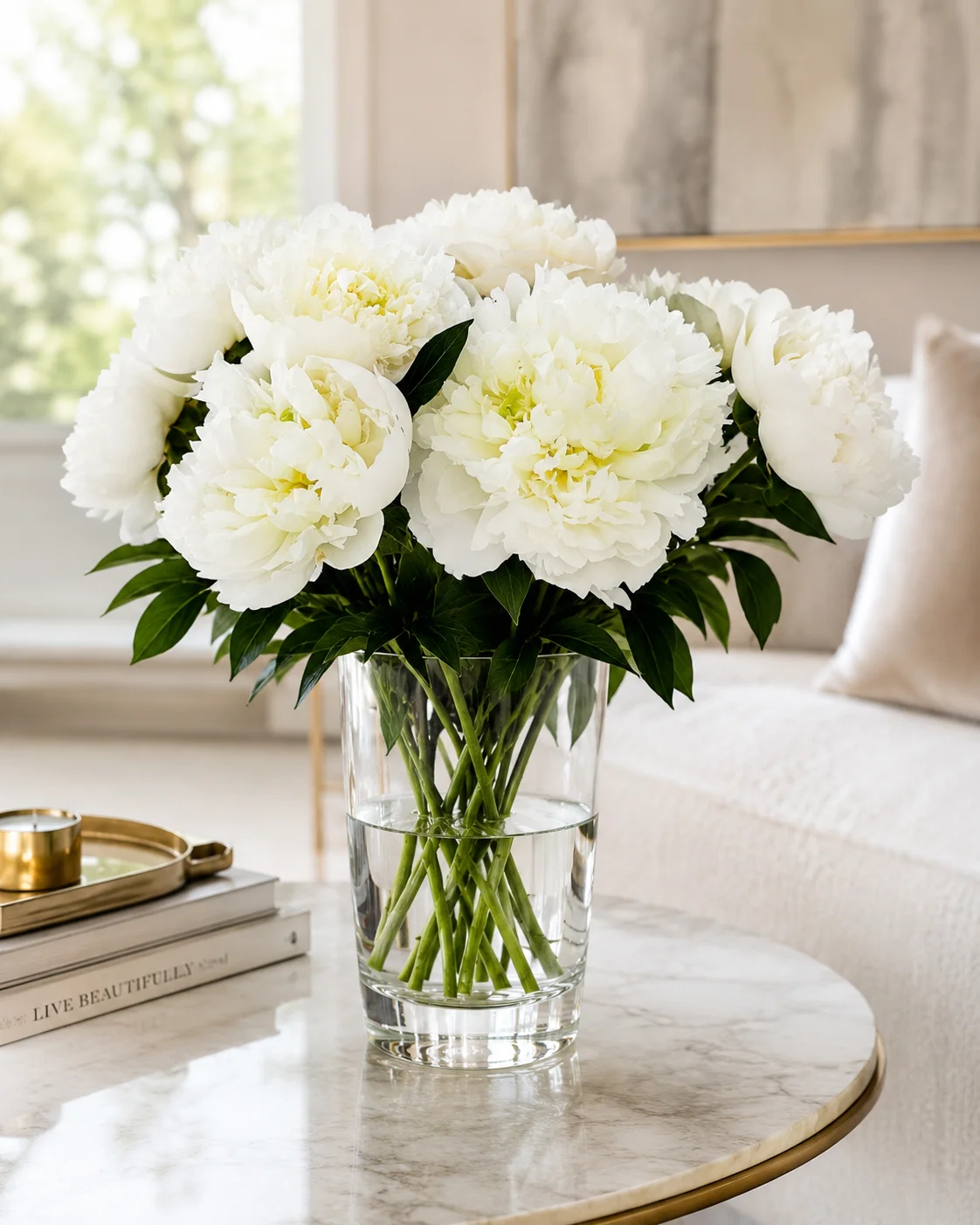 White Peonies in Vase 4